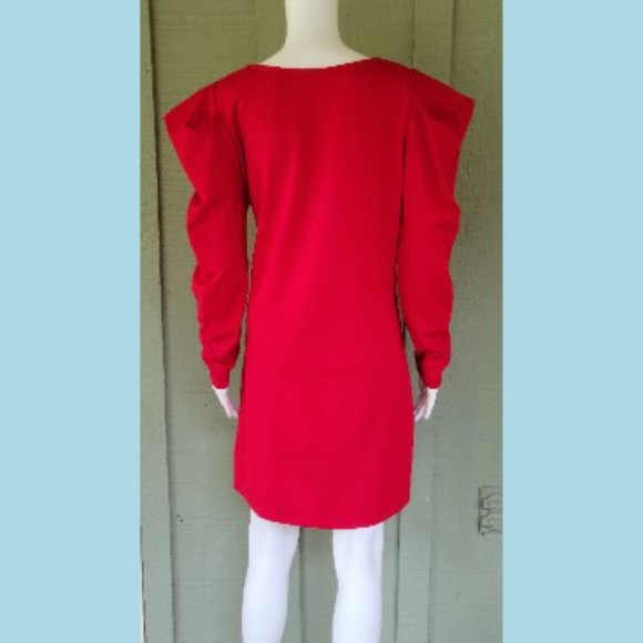 New BB DAKOTA Steve Madden Red Spill the Tea Dress - Picture 4 of 5